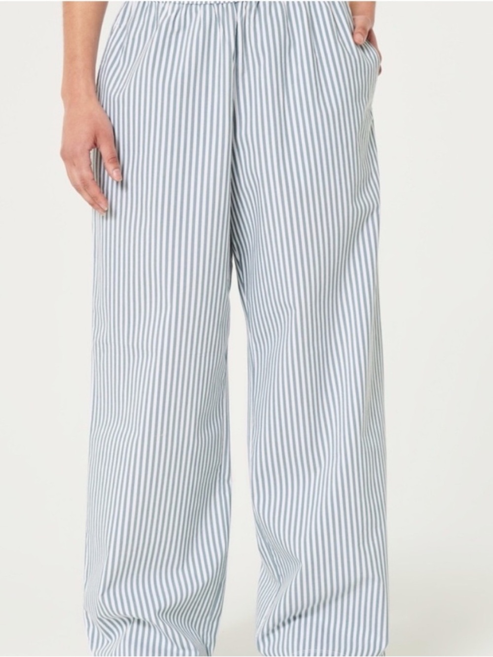 Hollister Sleep XS Blue White Striped Comfy Oversized Pajama Pants Coastal PJs